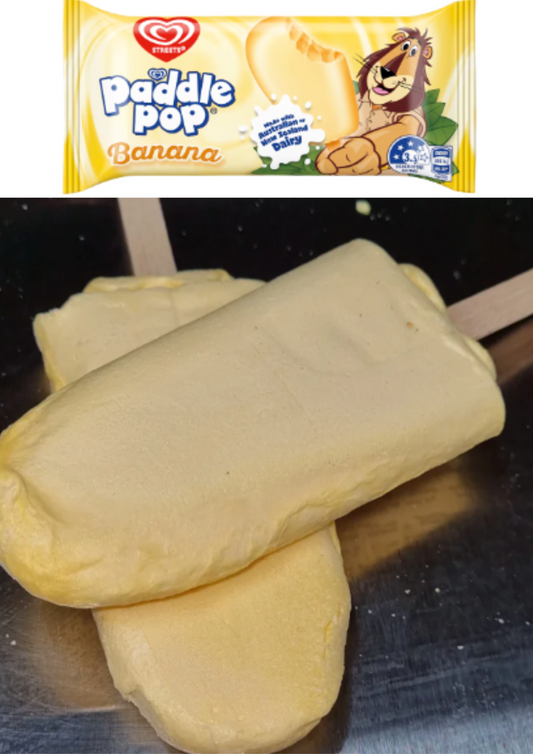 Freeze Dried Banana Paddle Pop Ice-cream